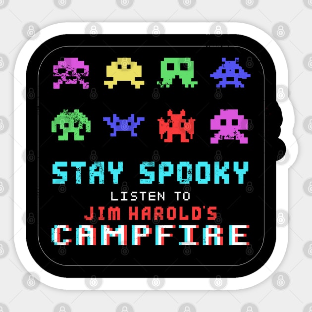 80s Video Game Stay Spooky Sticker by Jim Harold's Classic Merch Store